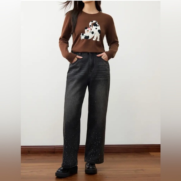Marc New York Black Flare Wide Leg Jeans - Picture 1 of 8